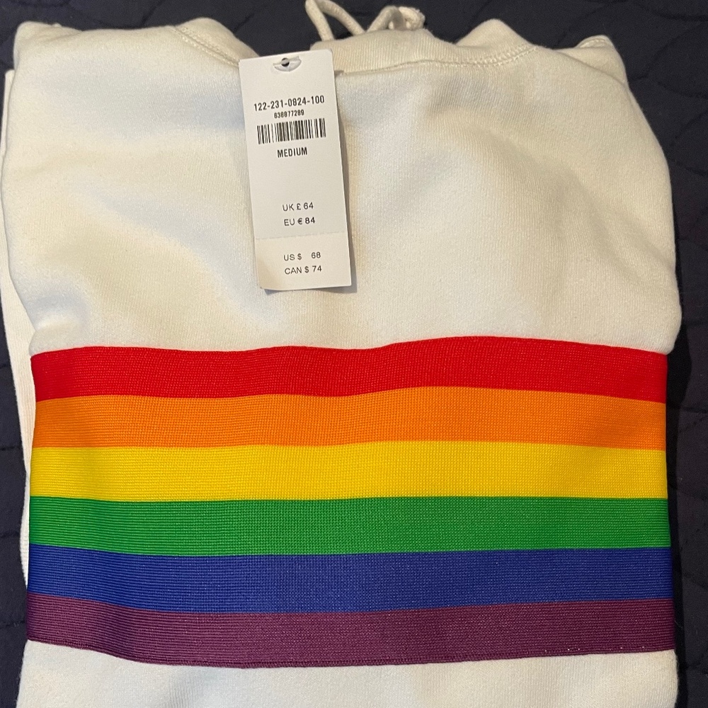 NWT Abercrombie and Fitch Rainbow Pride Hoodie